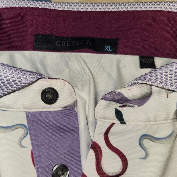 Greyson Golf Polo Snake Print Size XL - Picture 3 of 4